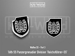 Kitsworld SAV Sticker - Waffen SS - 16th SS Panzergrenadier Division Reichsführer-SS 